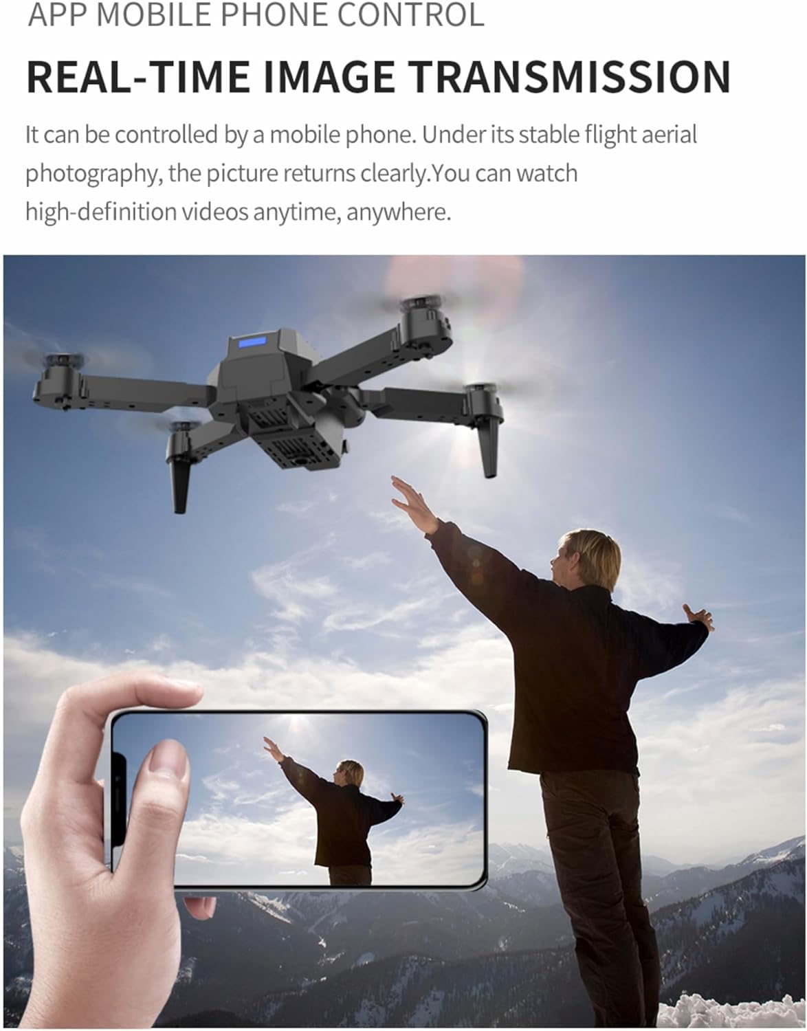 Drone E88Pro - Foldable 4K RC with Dual HD Cameras