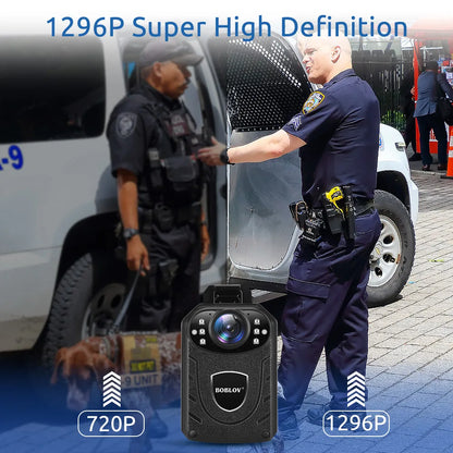 BOBLOV KJ21 Body Worn Mini Camera HD 1296P DVR Recorder Security Cam