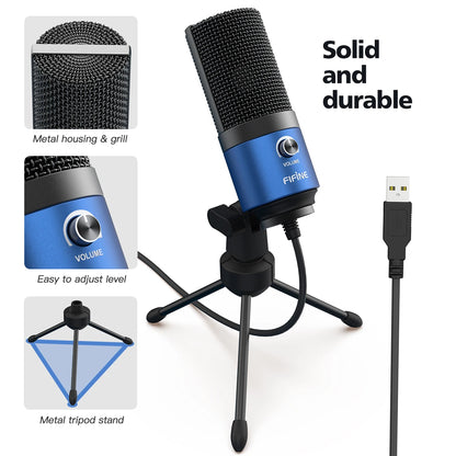 FIFINE Metal USB Condenser Recording Microphone - K669