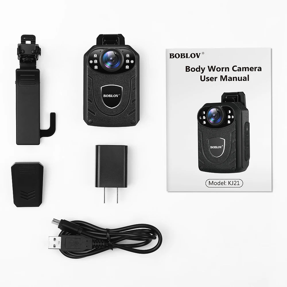 BOBLOV KJ21 Body Worn Mini Camera HD 1296P DVR Recorder Security Cam