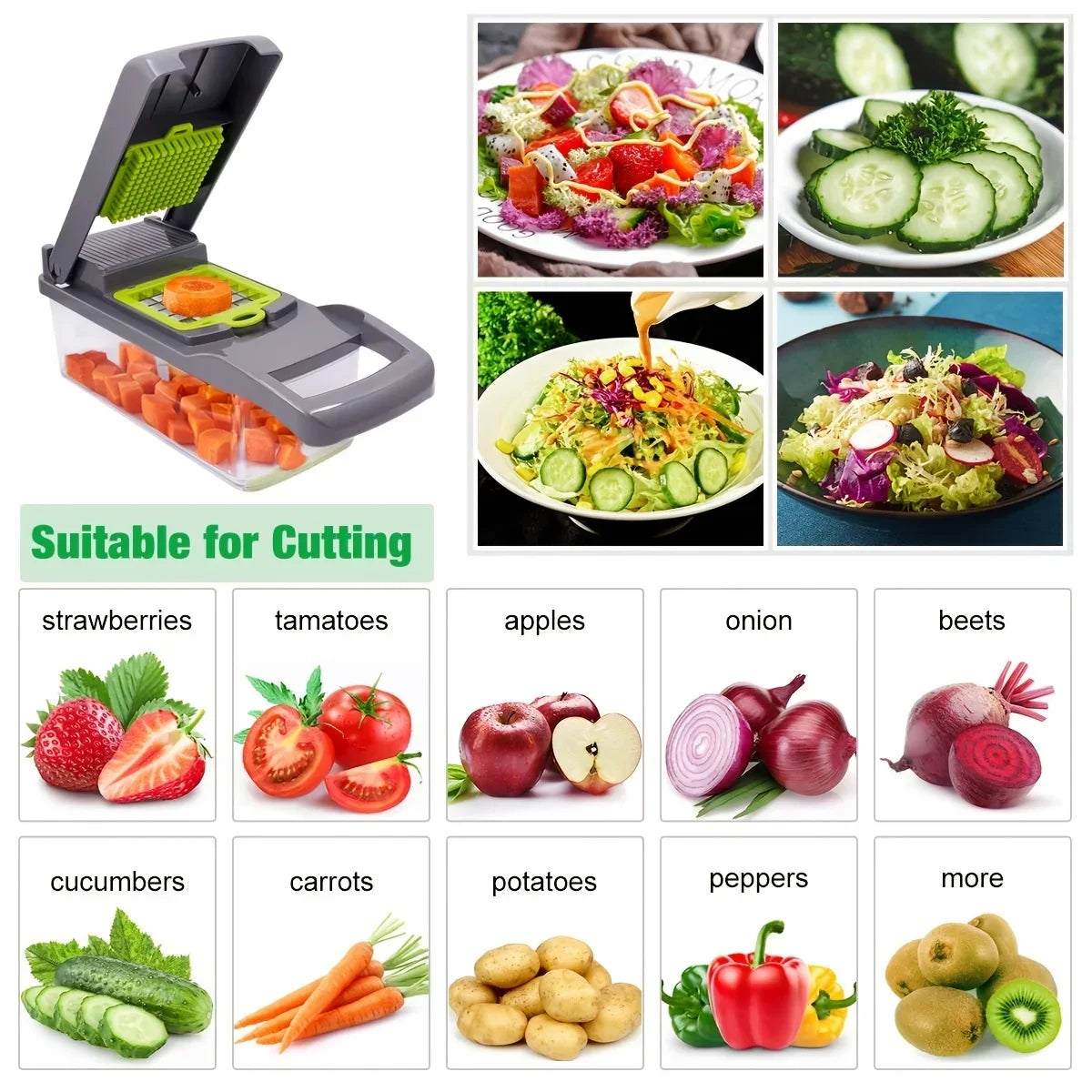 14-Piece Vegetable Chopper and Slicer Set