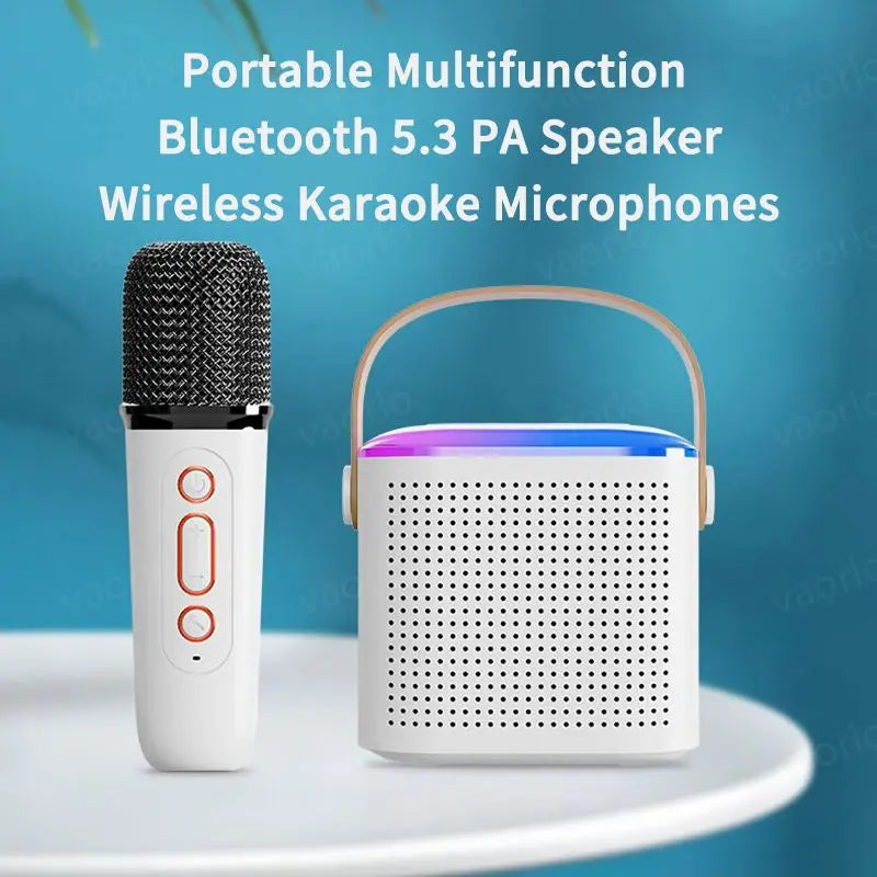 VAORLO Portable Wireless Dual Microphone Karaoke Speaker - Y1