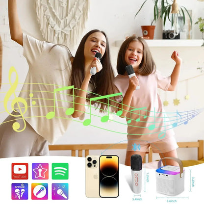 VAORLO Portable Wireless Dual Microphone Karaoke Speaker - Y1