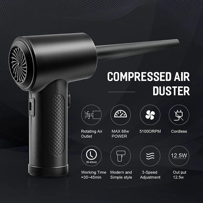 Compressed Air Duster for Computer, Keyboard, PC, and Car Clean