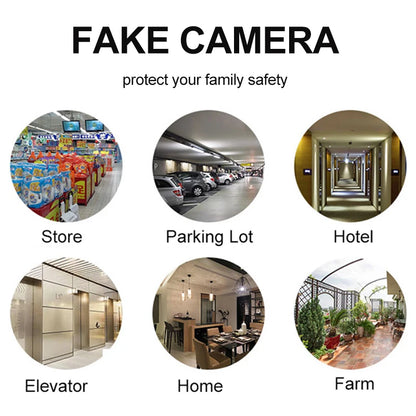 1PC Fake Dummy CameraFake Dummy Camera with Flashing Red LED with Flashing Red LED Bullet Shaped Waterproof Security CCTV Surveillance Camera For Home Outdoor Indoor