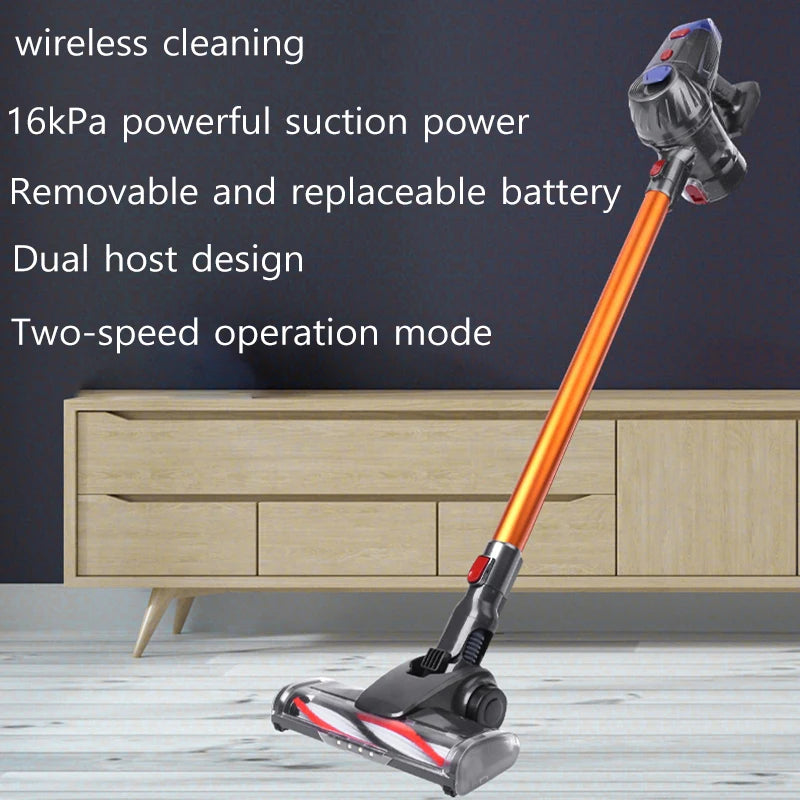 Wireless Handheld Vacuum Cleaner 15kPa Suction 150W Dual Motor LED Light Cordless