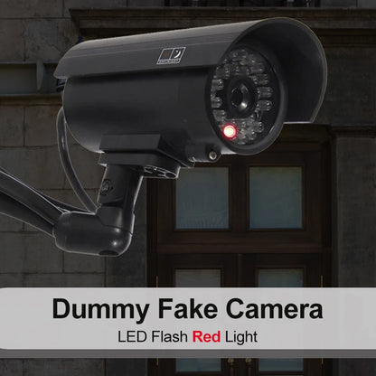 1PC Fake Dummy CameraFake Dummy Camera with Flashing Red LED with Flashing Red LED Bullet Shaped Waterproof Security CCTV Surveillance Camera For Home Outdoor Indoor